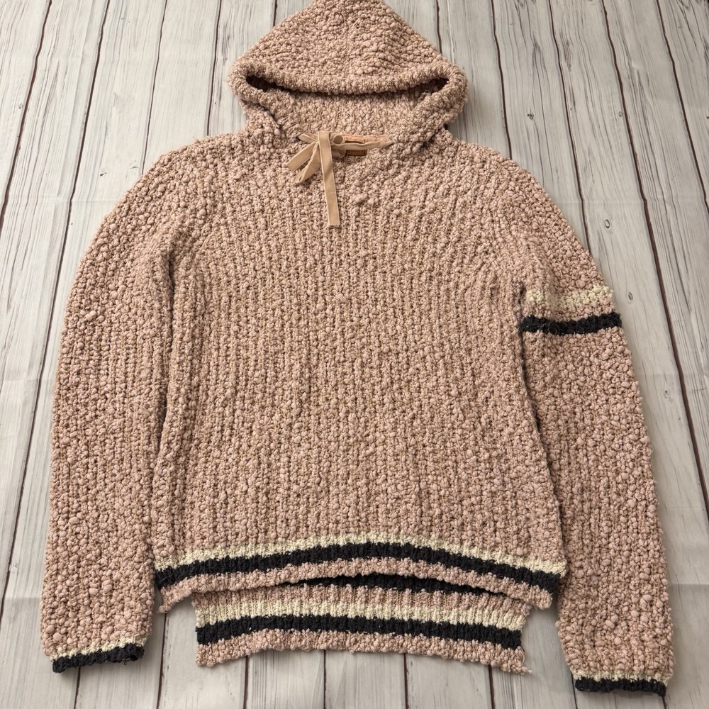 POL Anthropologie Popcorn Style Rose Pink Sweater Women's Size Medium Cozy
